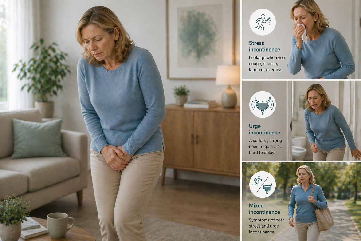Illustration representing mixed incontinence
